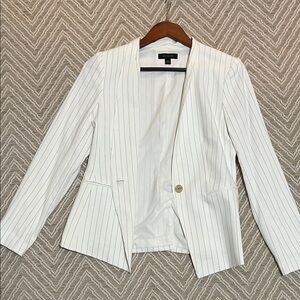 Ann Taylor Ivory Pinstripe Blazer